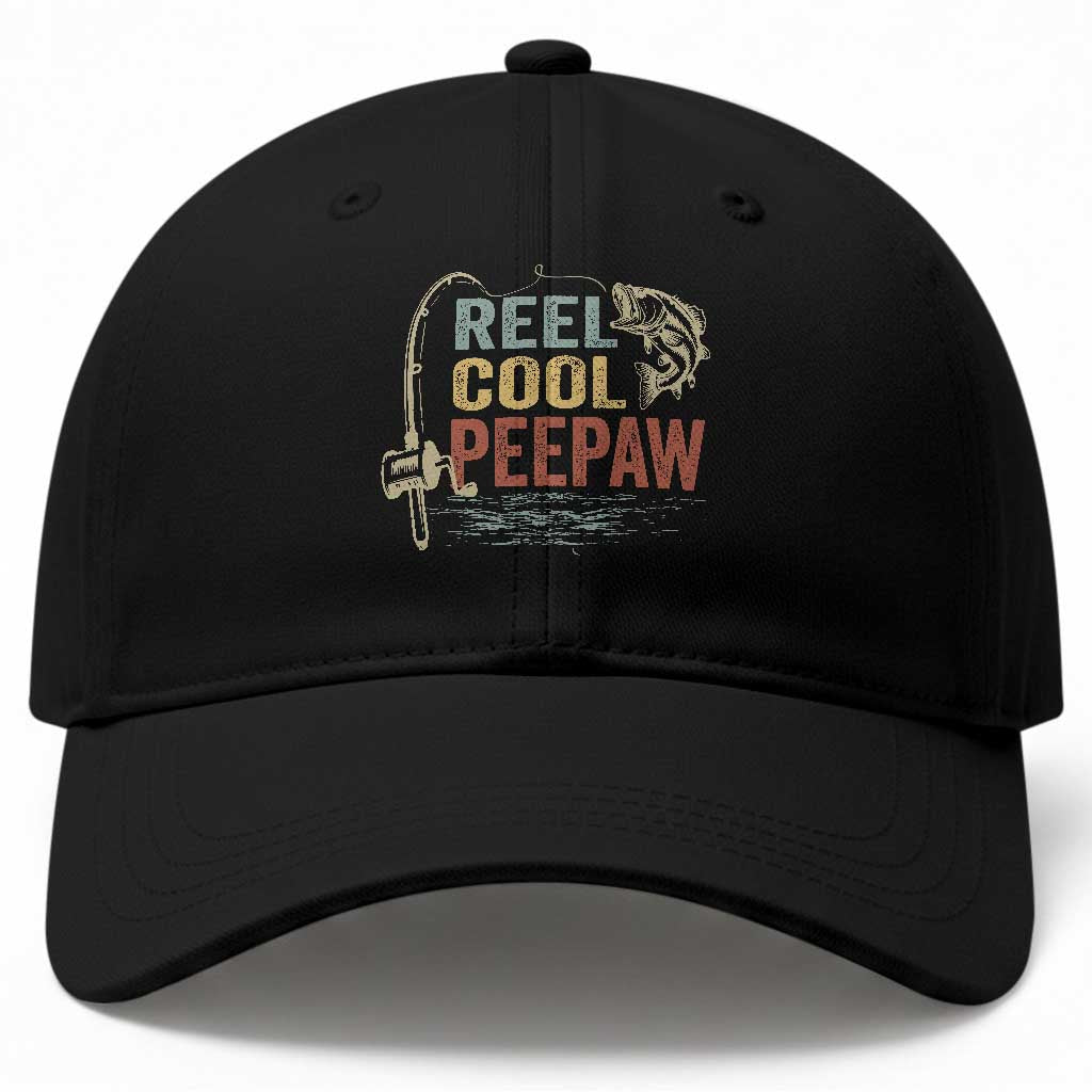 Funny Reel Cool Peepaw Baseball Cap Fishing Grandpa Fisherman Father's Day