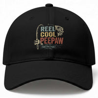 Funny Reel Cool Peepaw Baseball Cap Fishing Grandpa Fisherman Father's Day