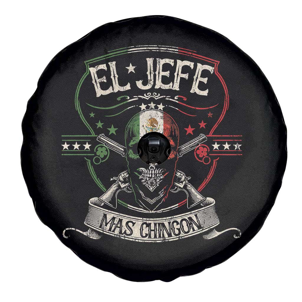 Funny El Jefe Mas Chingon Spare Tire Cover Mexican Boss