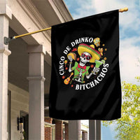 Cinco De Drinko Bitchachos Garden Flag Funny Cinco De Mayo Drinking Mexican Fiesta