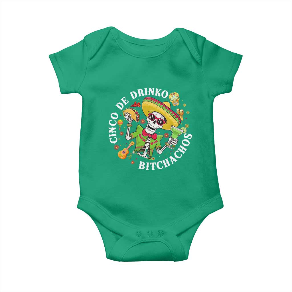 Cinco De Drinko Bitchachos Baby Onesie Funny Cinco De Mayo Drinking Mexican Fiesta