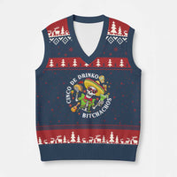 Cinco De Drinko Bitchachos V-Neck Knit Sweater Vest Funny Cinco De Mayo Drinking Mexican Fiesta