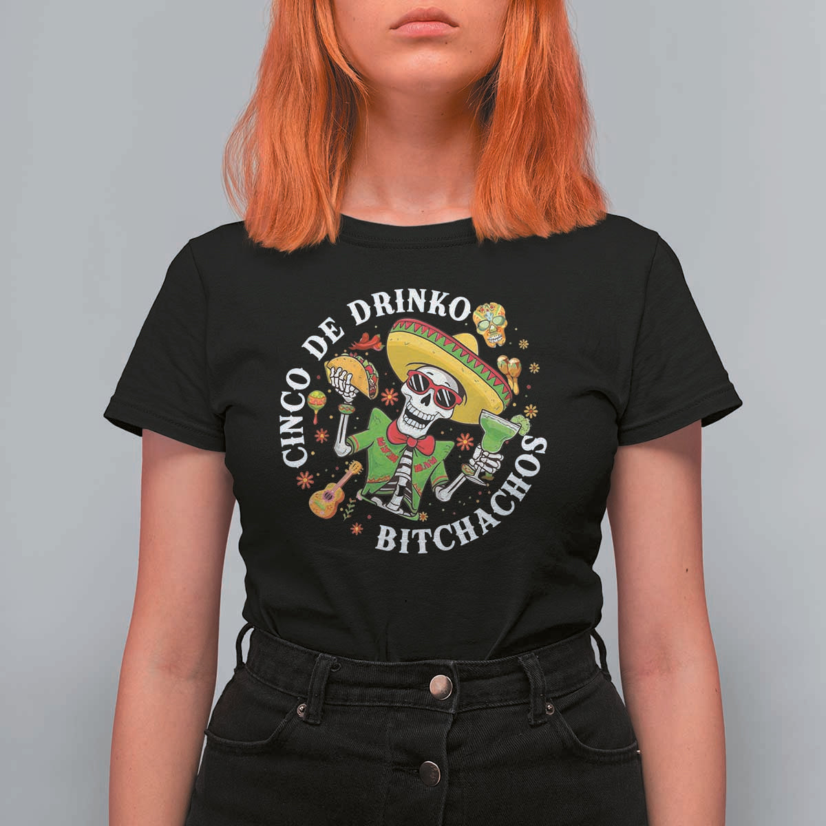 Cinco De Drinko Bitchachos T Shirt For Women Funny Cinco De Mayo Drinking Mexican Fiesta