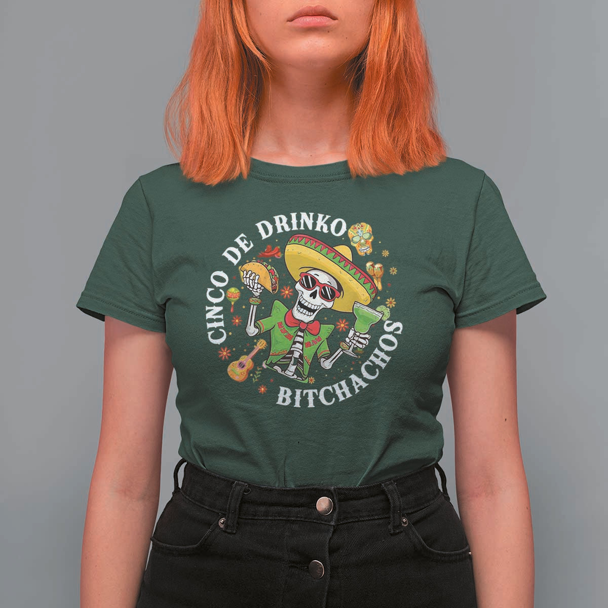 Cinco De Drinko Bitchachos T Shirt For Women Funny Cinco De Mayo Drinking Mexican Fiesta