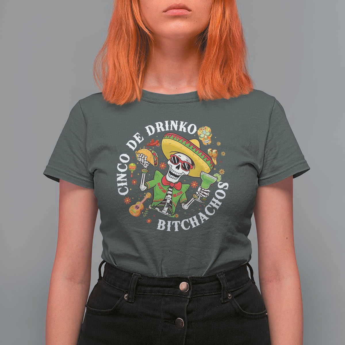 Cinco De Drinko Bitchachos T Shirt For Women Funny Cinco De Mayo Drinking Mexican Fiesta