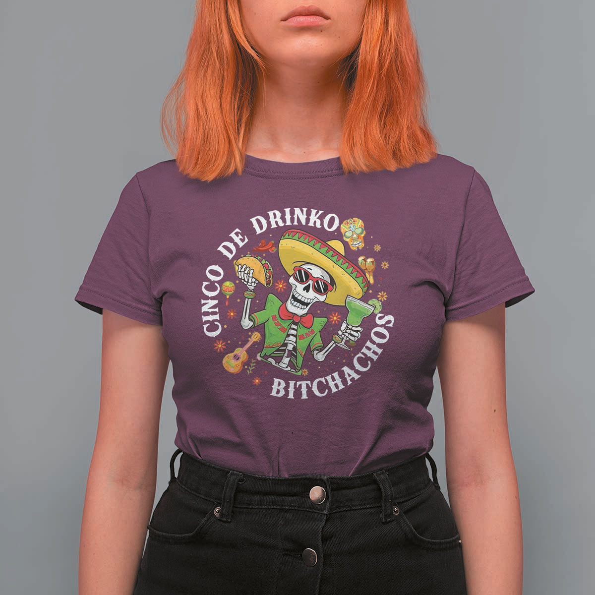 Cinco De Drinko Bitchachos T Shirt For Women Funny Cinco De Mayo Drinking Mexican Fiesta