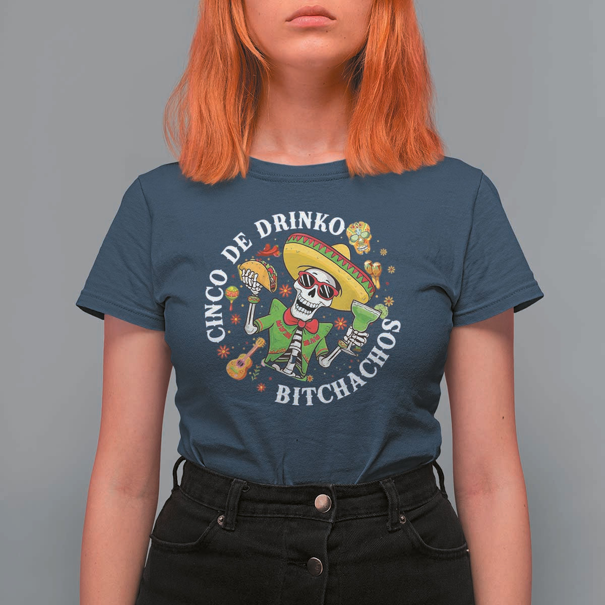 Cinco De Drinko Bitchachos T Shirt For Women Funny Cinco De Mayo Drinking Mexican Fiesta