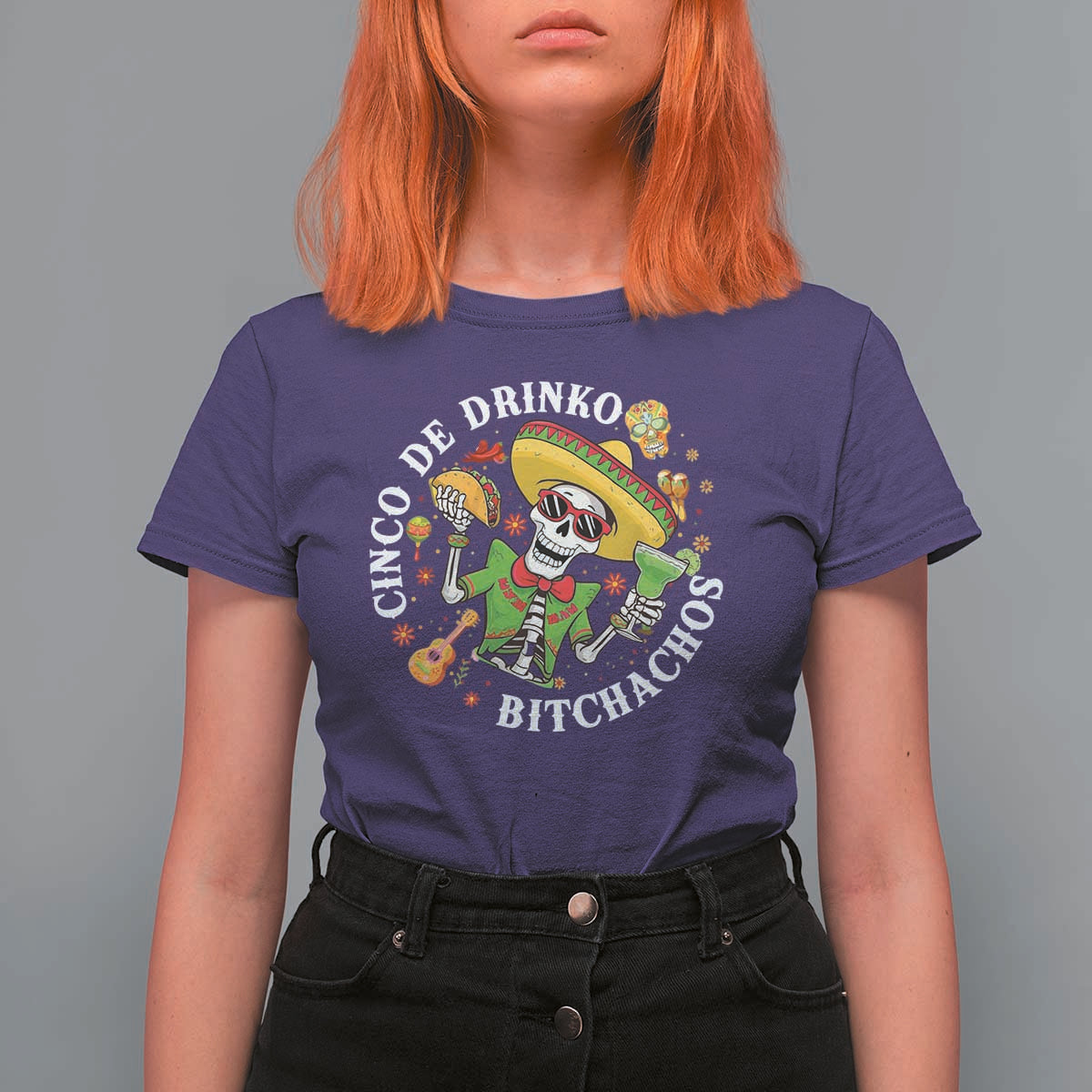 Cinco De Drinko Bitchachos T Shirt For Women Funny Cinco De Mayo Drinking Mexican Fiesta