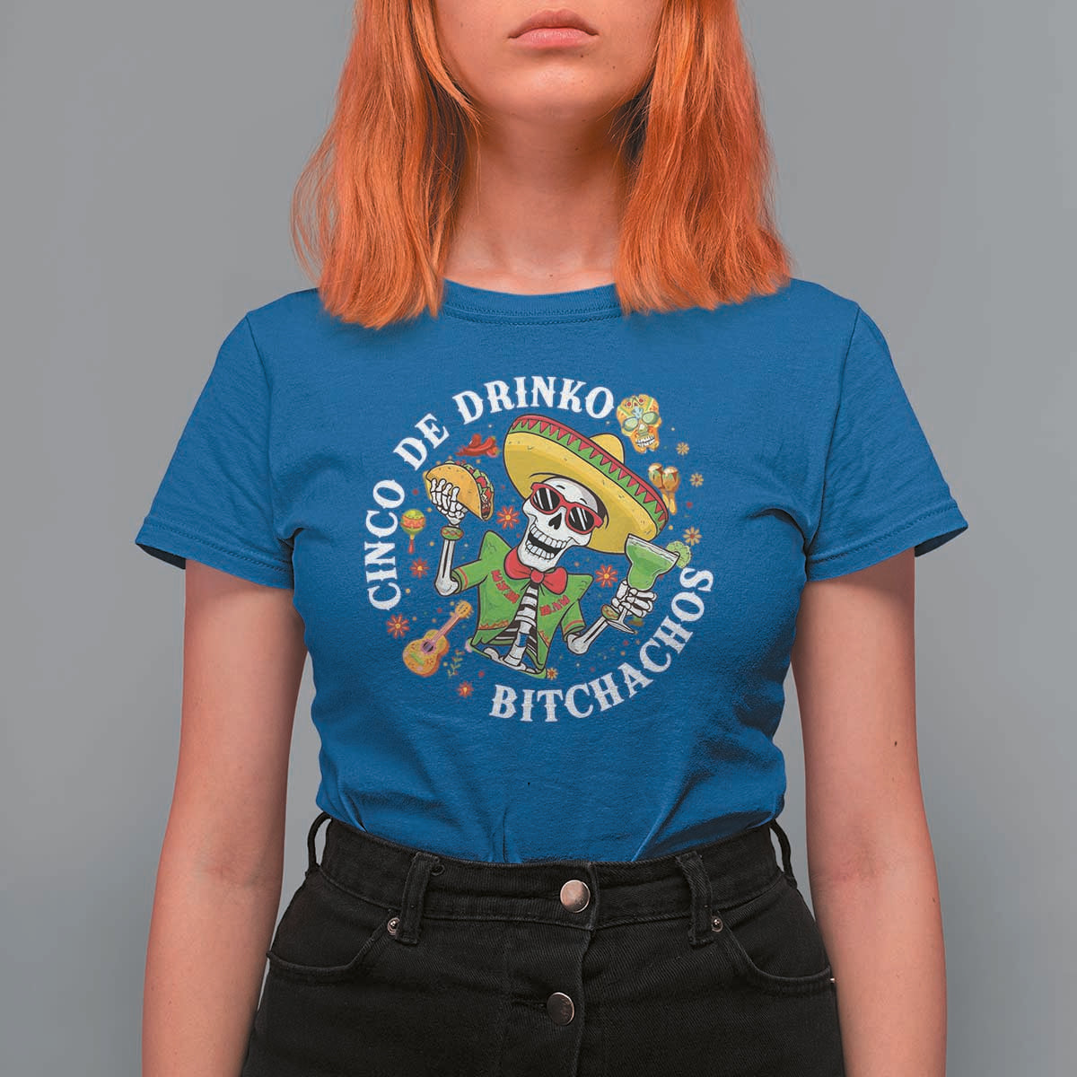 Cinco De Drinko Bitchachos T Shirt For Women Funny Cinco De Mayo Drinking Mexican Fiesta