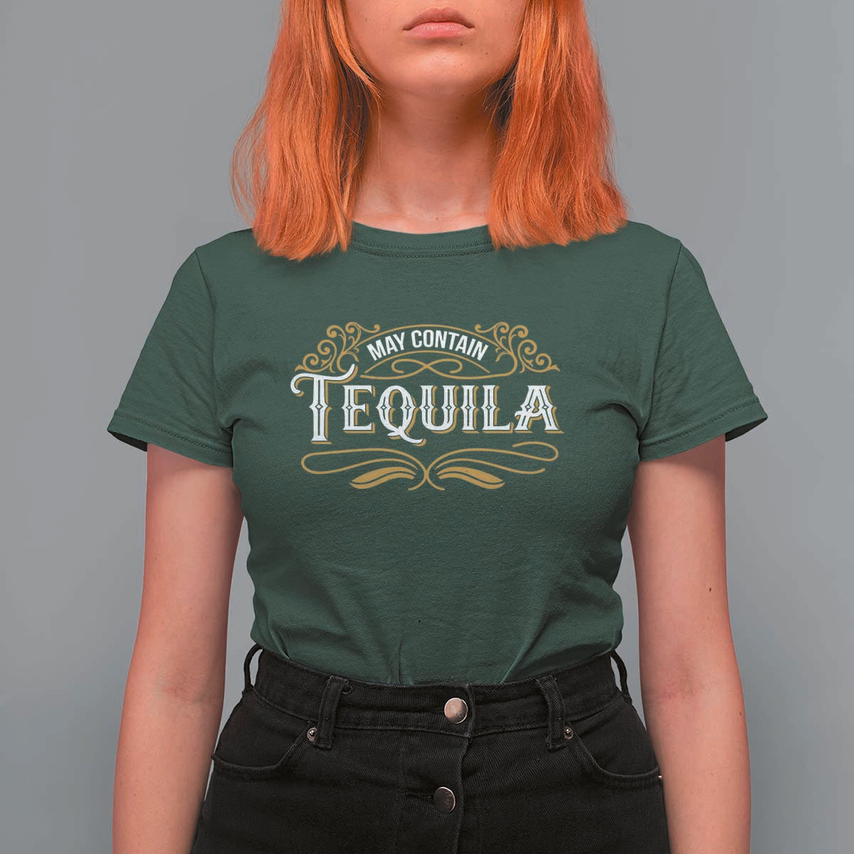 May Contain Tequila T Shirt For Women Classic Drinking Humor