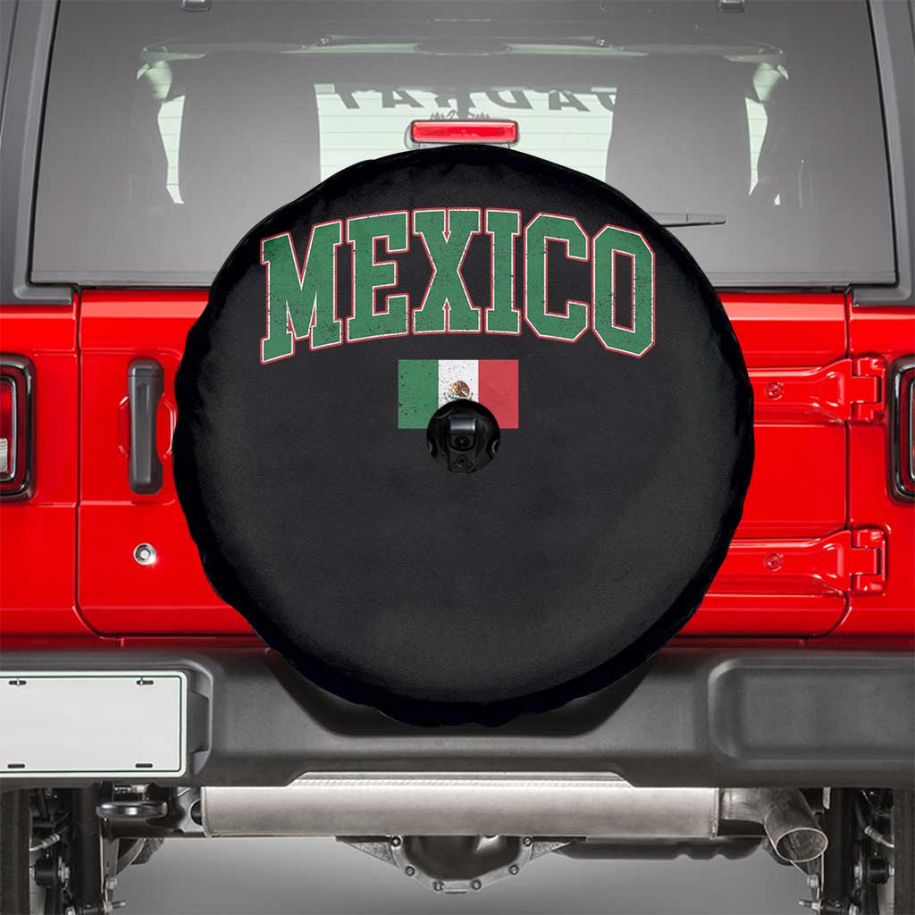 Mexico Flag Vintage Mexican Pride Heritage Spare Tire Cover