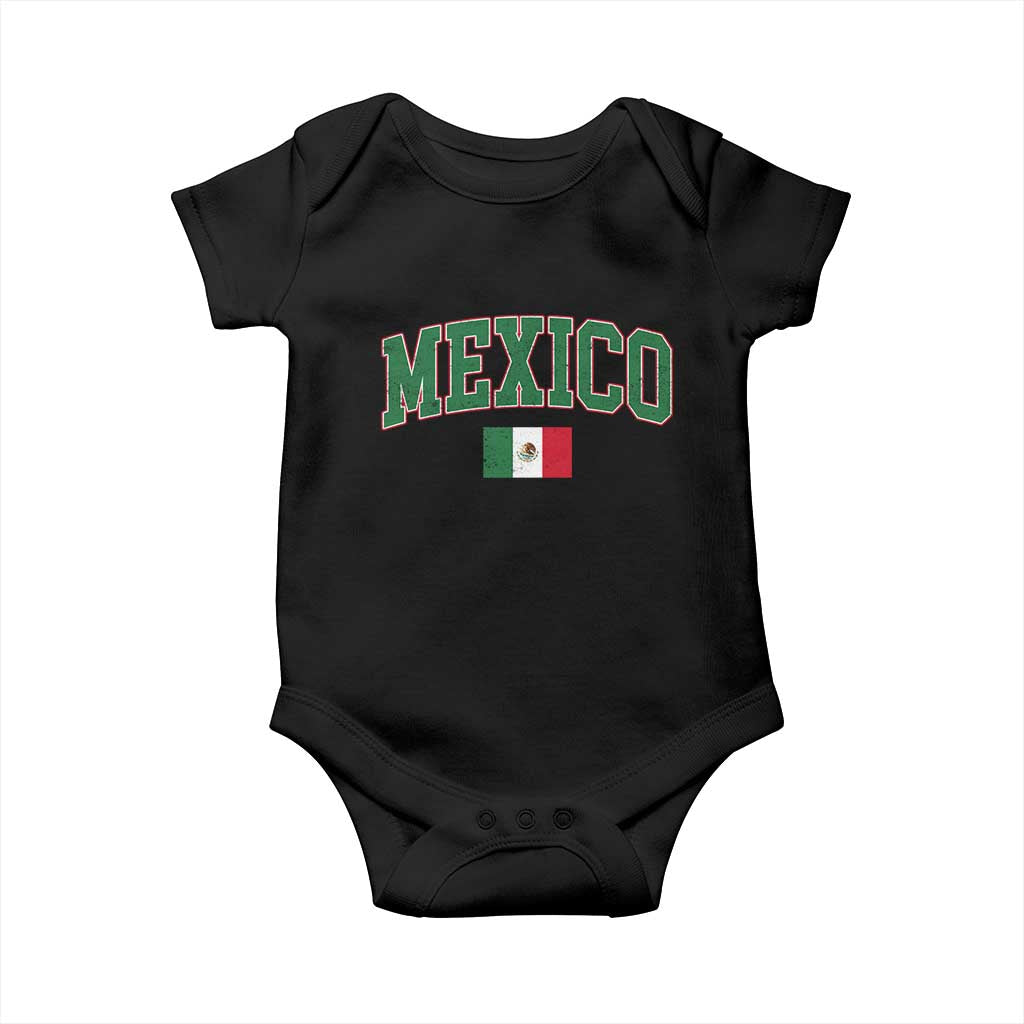 Mexico Flag Vintage Mexican Pride Heritage Baby Onesie