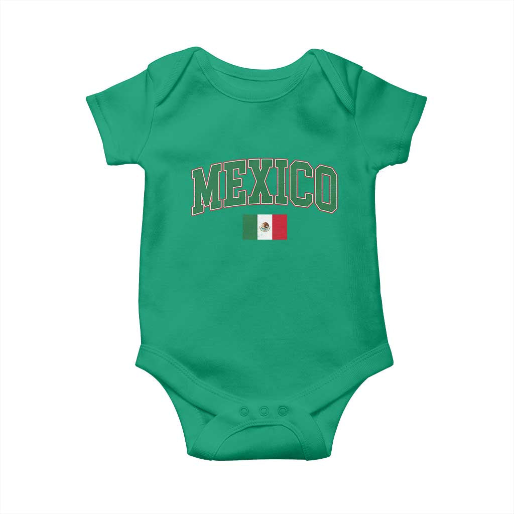Mexico Flag Vintage Mexican Pride Heritage Baby Onesie