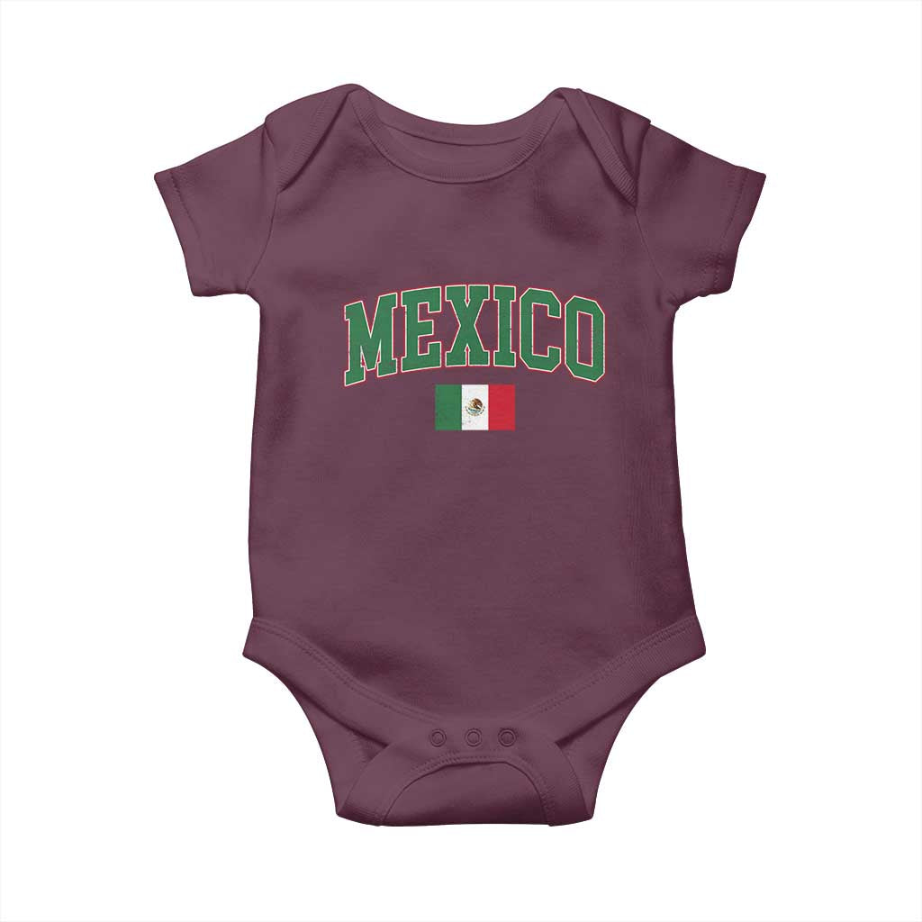 Mexico Flag Vintage Mexican Pride Heritage Baby Onesie