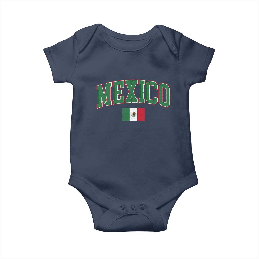 Mexico Flag Vintage Mexican Pride Heritage Baby Onesie
