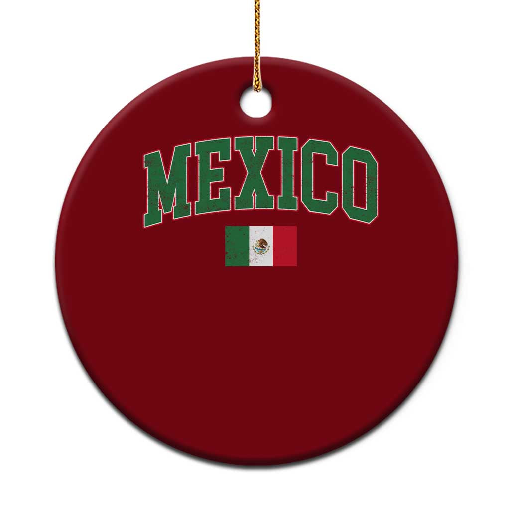 Mexico Flag Vintage Mexican Pride Heritage Ceramic Ornament