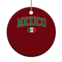 Mexico Flag Vintage Mexican Pride Heritage Ceramic Ornament