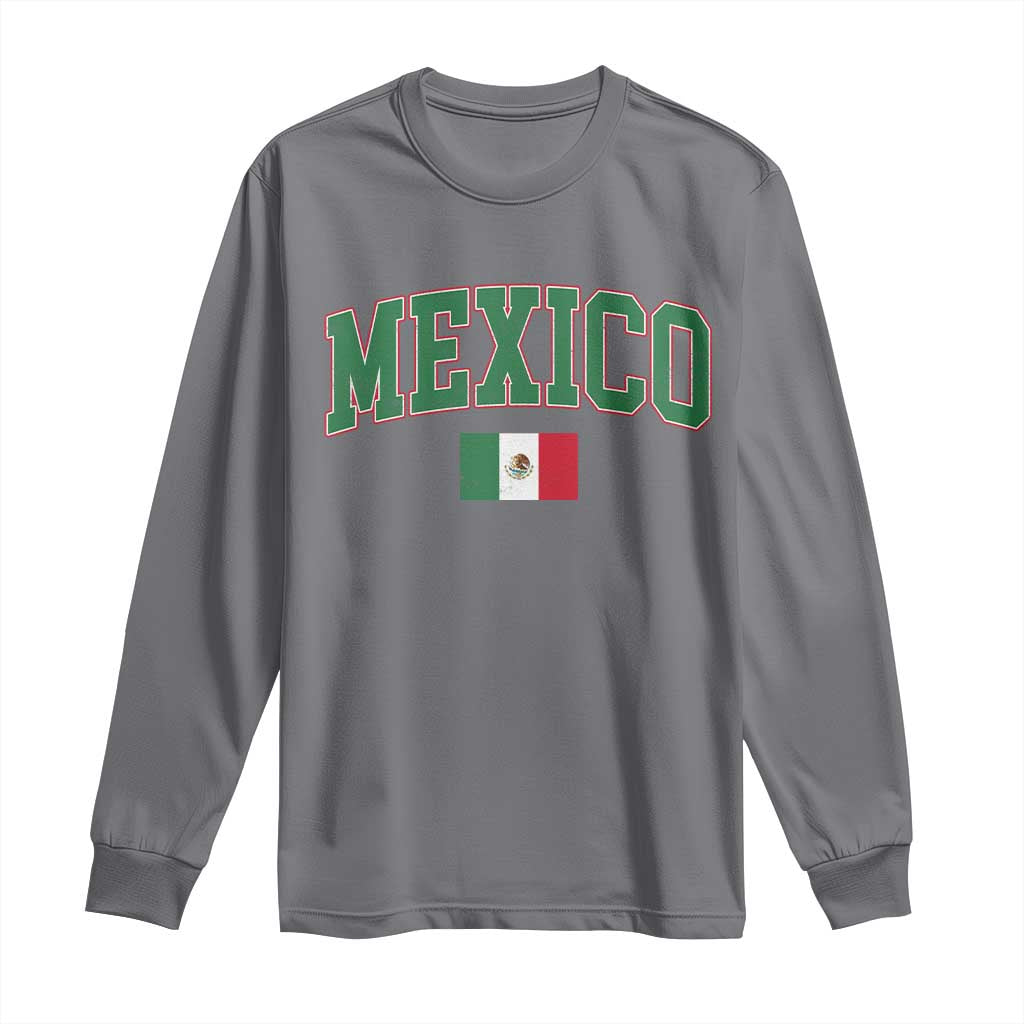 Mexico Flag Vintage Mexican Pride Heritage Long Sleeve Shirt
