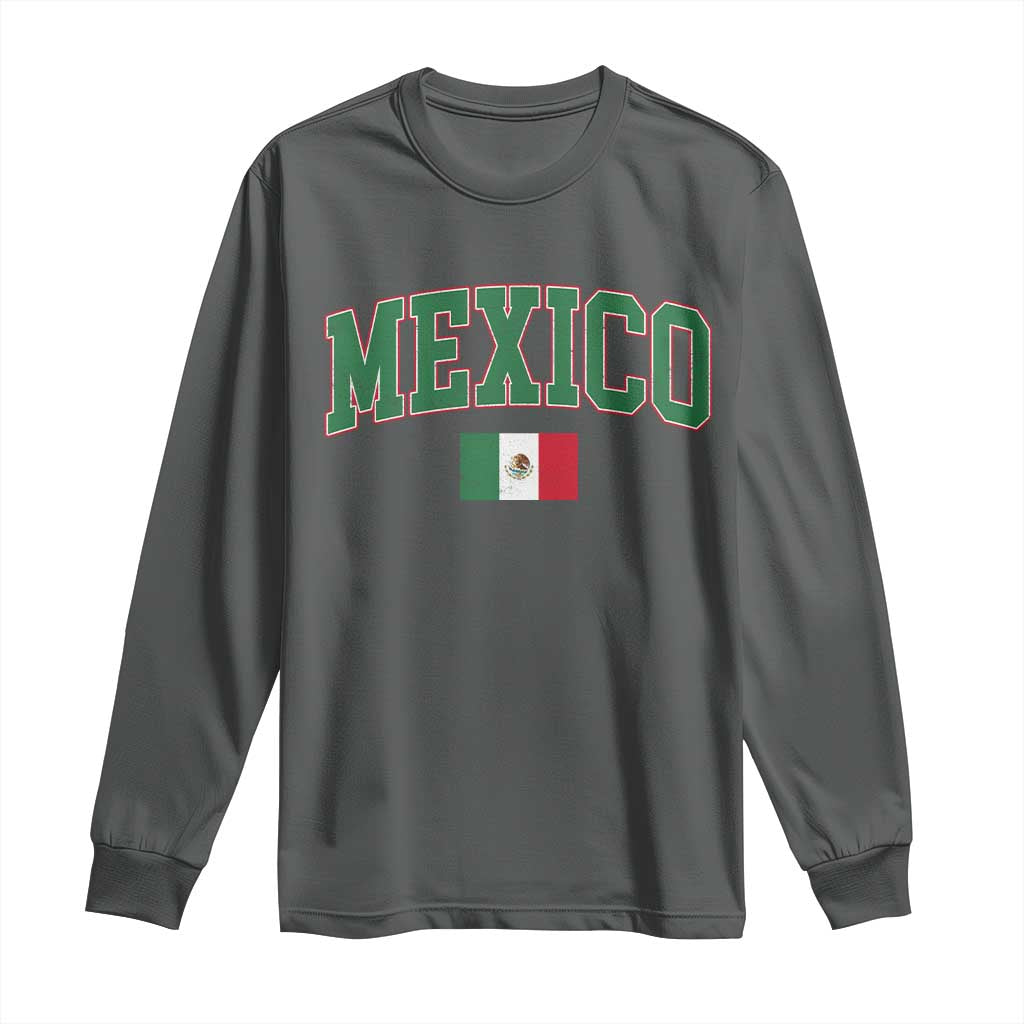 Mexico Flag Vintage Mexican Pride Heritage Long Sleeve Shirt