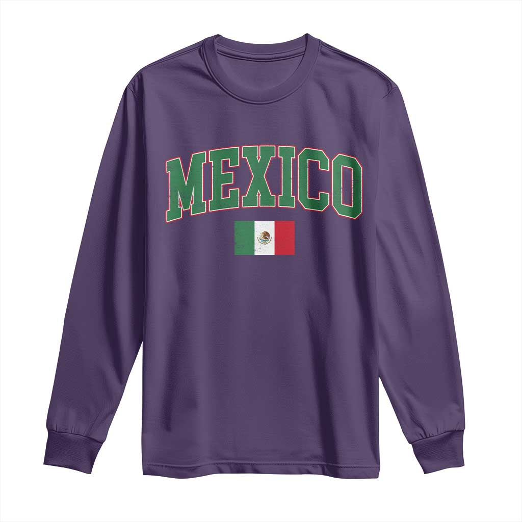 Mexico Flag Vintage Mexican Pride Heritage Long Sleeve Shirt