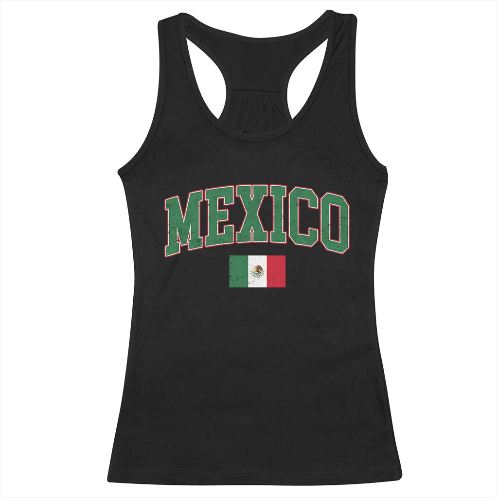 Mexico Flag Vintage Mexican Pride Heritage Racerback Tank Top