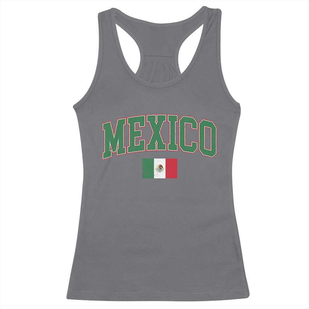 Mexico Flag Vintage Mexican Pride Heritage Racerback Tank Top