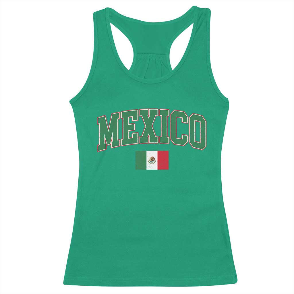 Mexico Flag Vintage Mexican Pride Heritage Racerback Tank Top