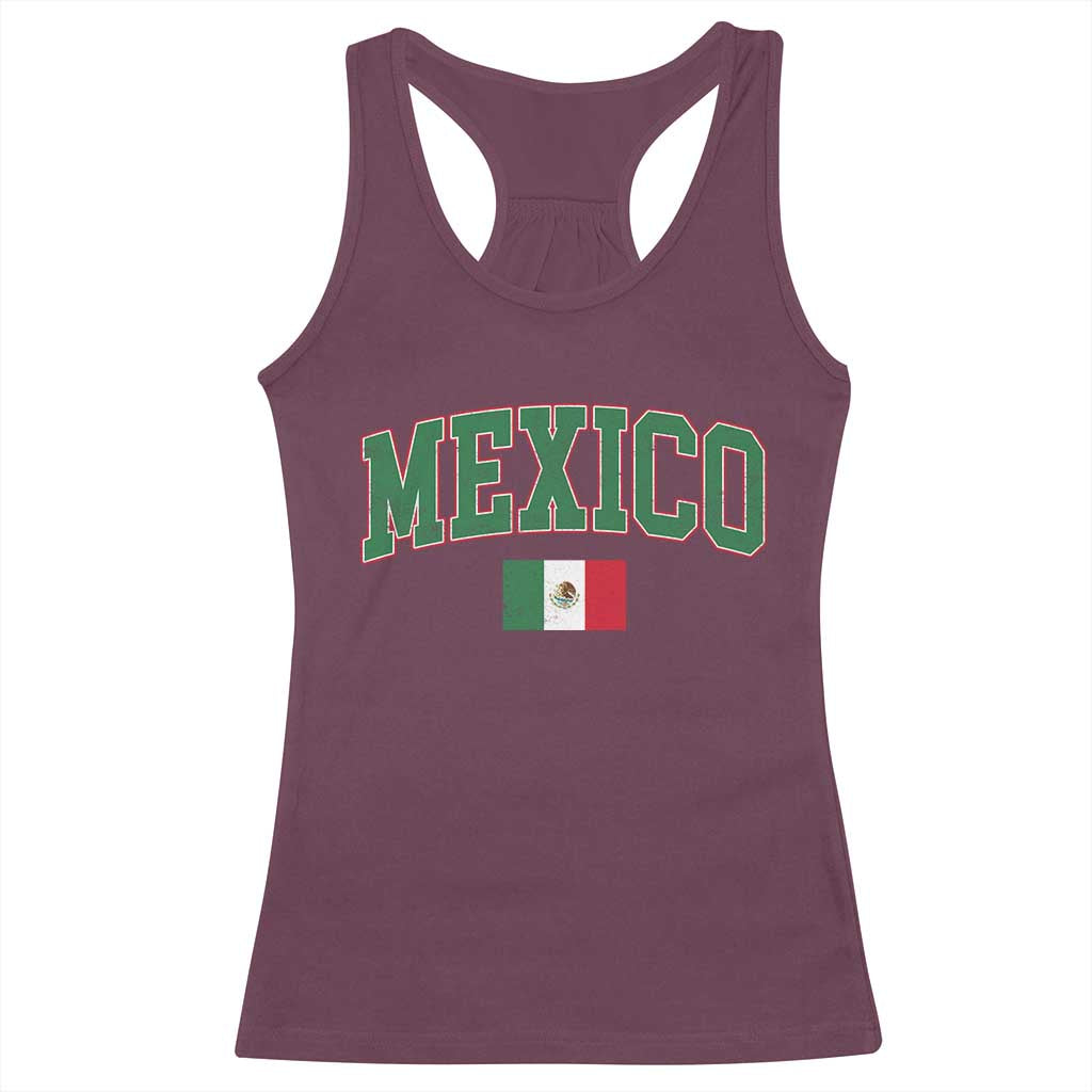 Mexico Flag Vintage Mexican Pride Heritage Racerback Tank Top
