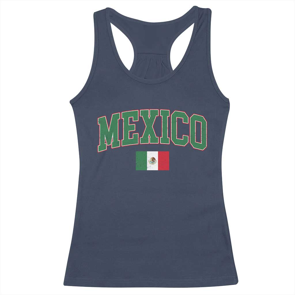 Mexico Flag Vintage Mexican Pride Heritage Racerback Tank Top