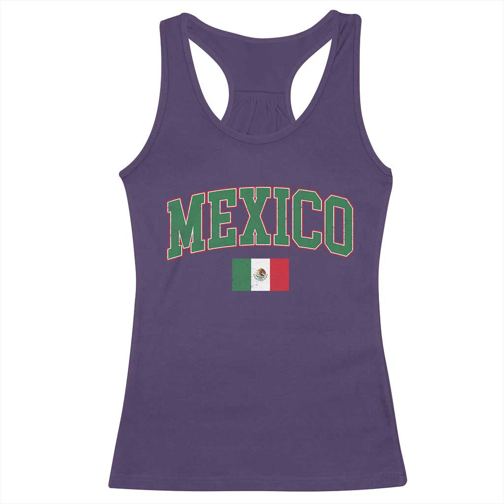 Mexico Flag Vintage Mexican Pride Heritage Racerback Tank Top