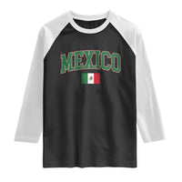 Mexico Flag Vintage Mexican Pride Heritage Raglan Shirt