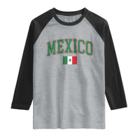Mexico Flag Vintage Mexican Pride Heritage Raglan Shirt