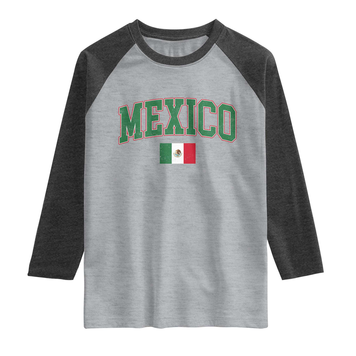 Mexico Flag Vintage Mexican Pride Heritage Raglan Shirt