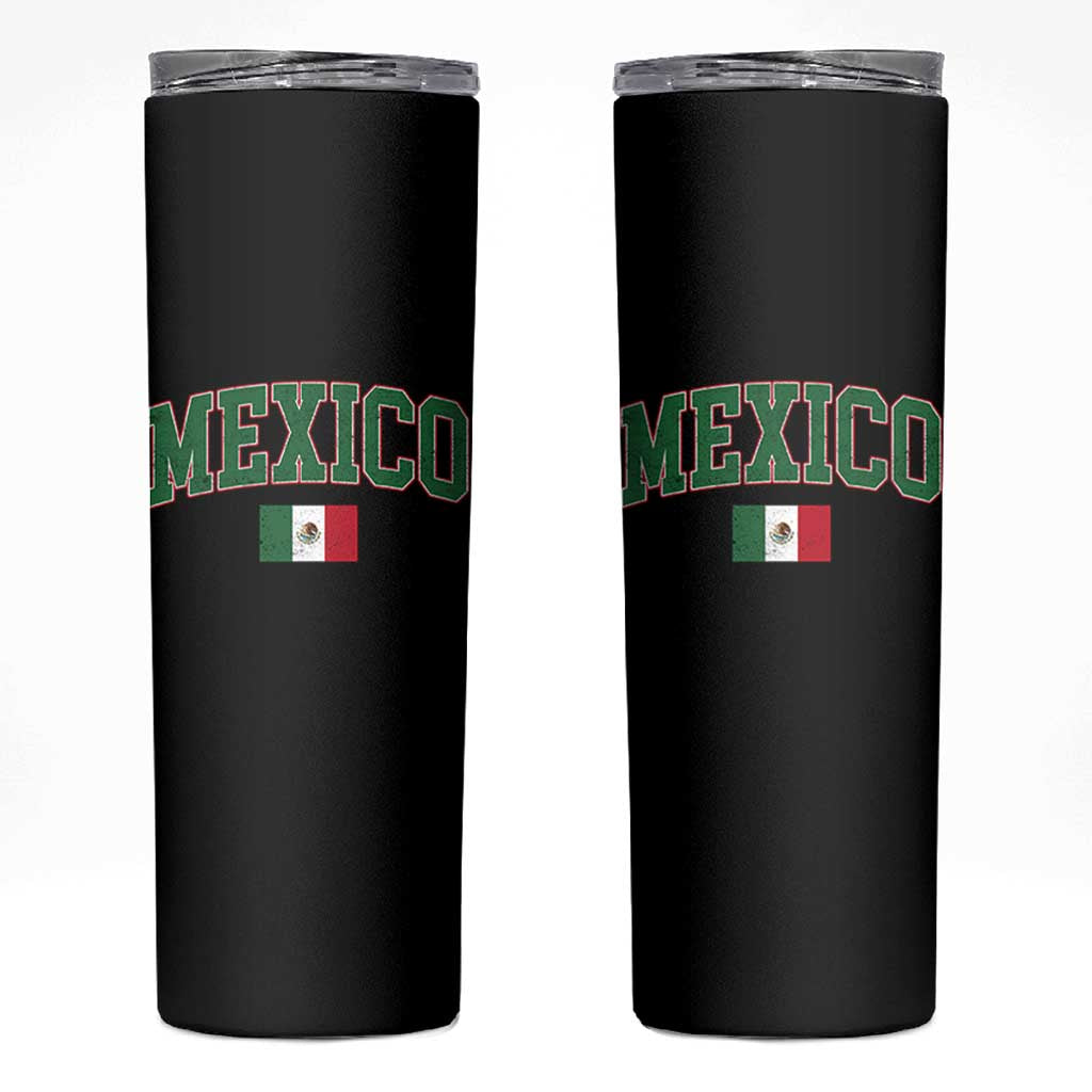 Mexico Flag Vintage Mexican Pride Heritage Skinny Tumbler