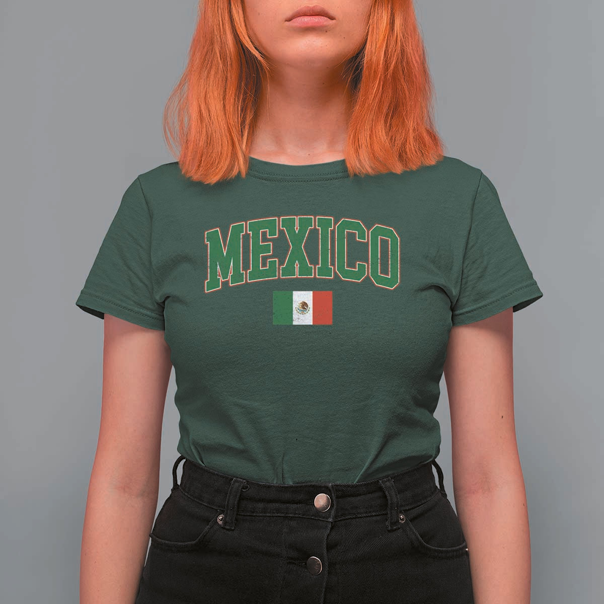 Mexico Flag Vintage Mexican Pride Heritage T Shirt For Women