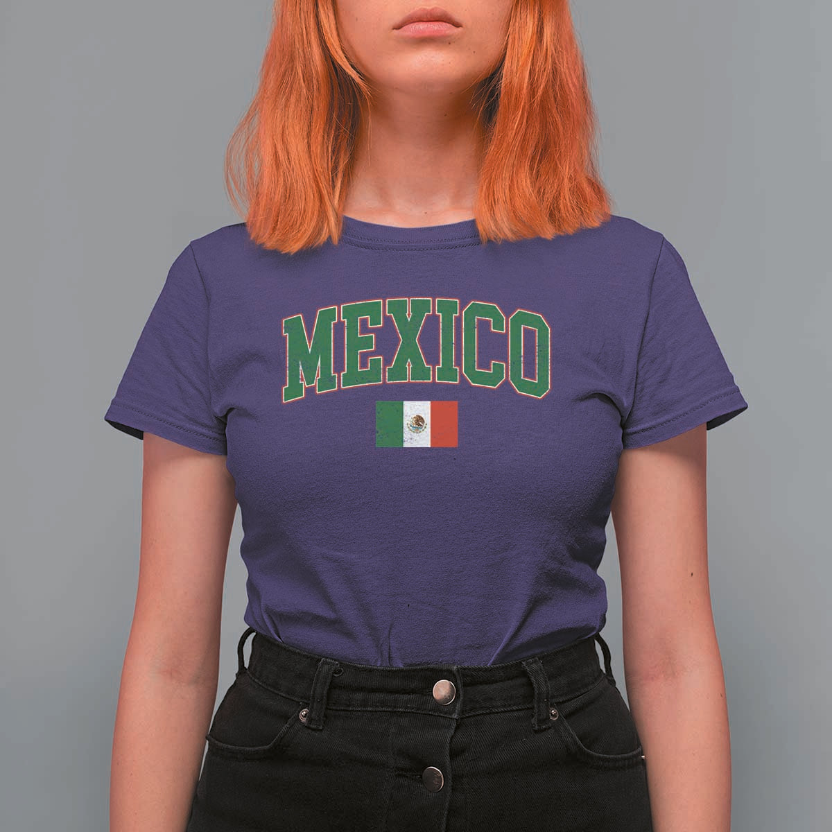 Mexico Flag Vintage Mexican Pride Heritage T Shirt For Women