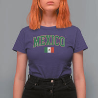 Mexico Flag Vintage Mexican Pride Heritage T Shirt For Women