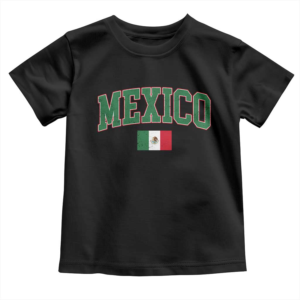 Mexico Flag Vintage Mexican Pride Heritage Toddler T Shirt
