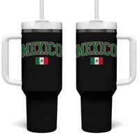 Mexico Flag Vintage Mexican Pride Heritage Tumbler With Handle