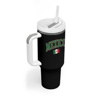 Mexico Flag Vintage Mexican Pride Heritage Tumbler With Handle