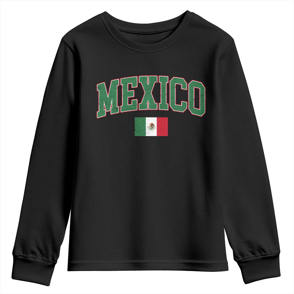Mexico Flag Vintage Mexican Pride Heritage Youth Sweatshirt