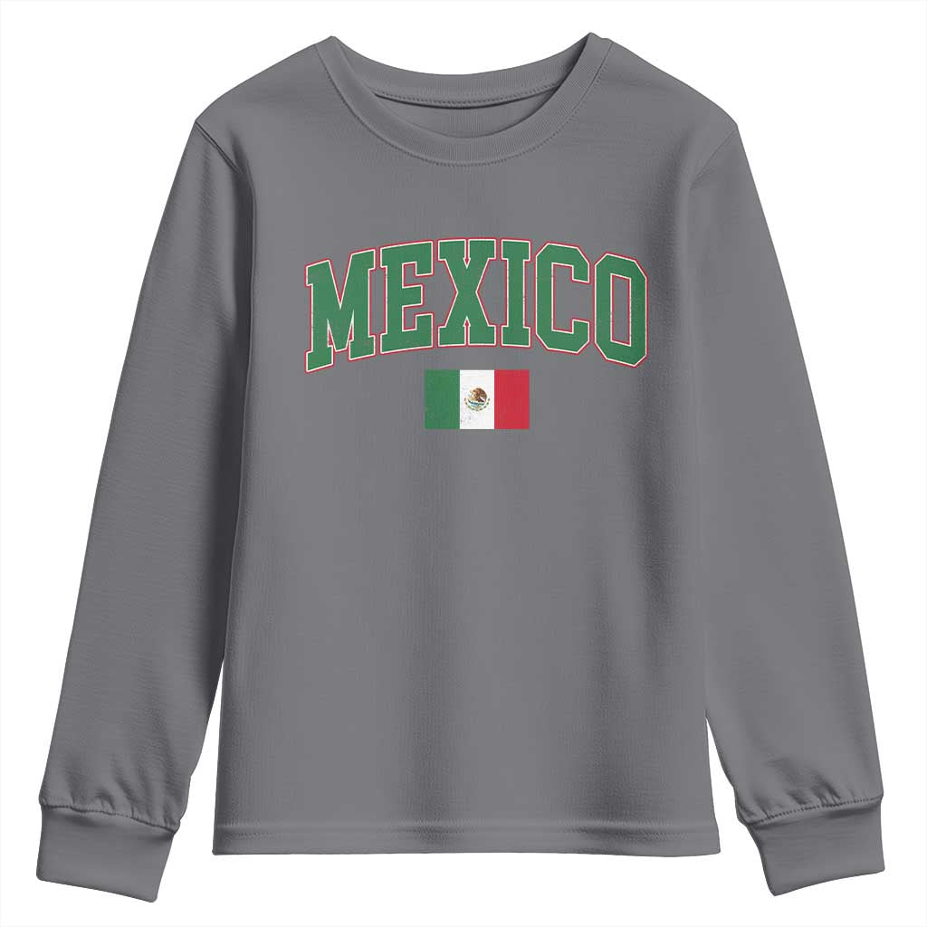 Mexico Flag Vintage Mexican Pride Heritage Youth Sweatshirt