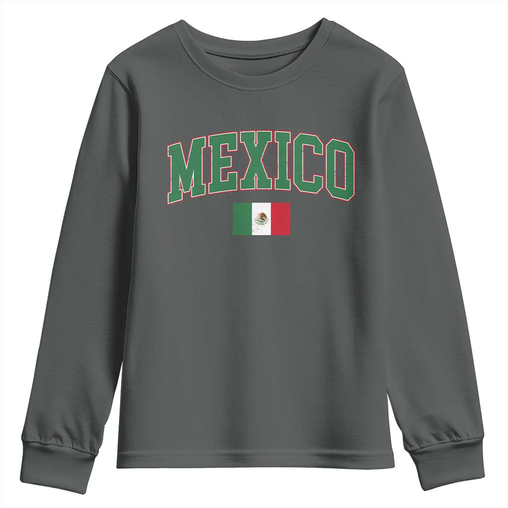 Mexico Flag Vintage Mexican Pride Heritage Youth Sweatshirt
