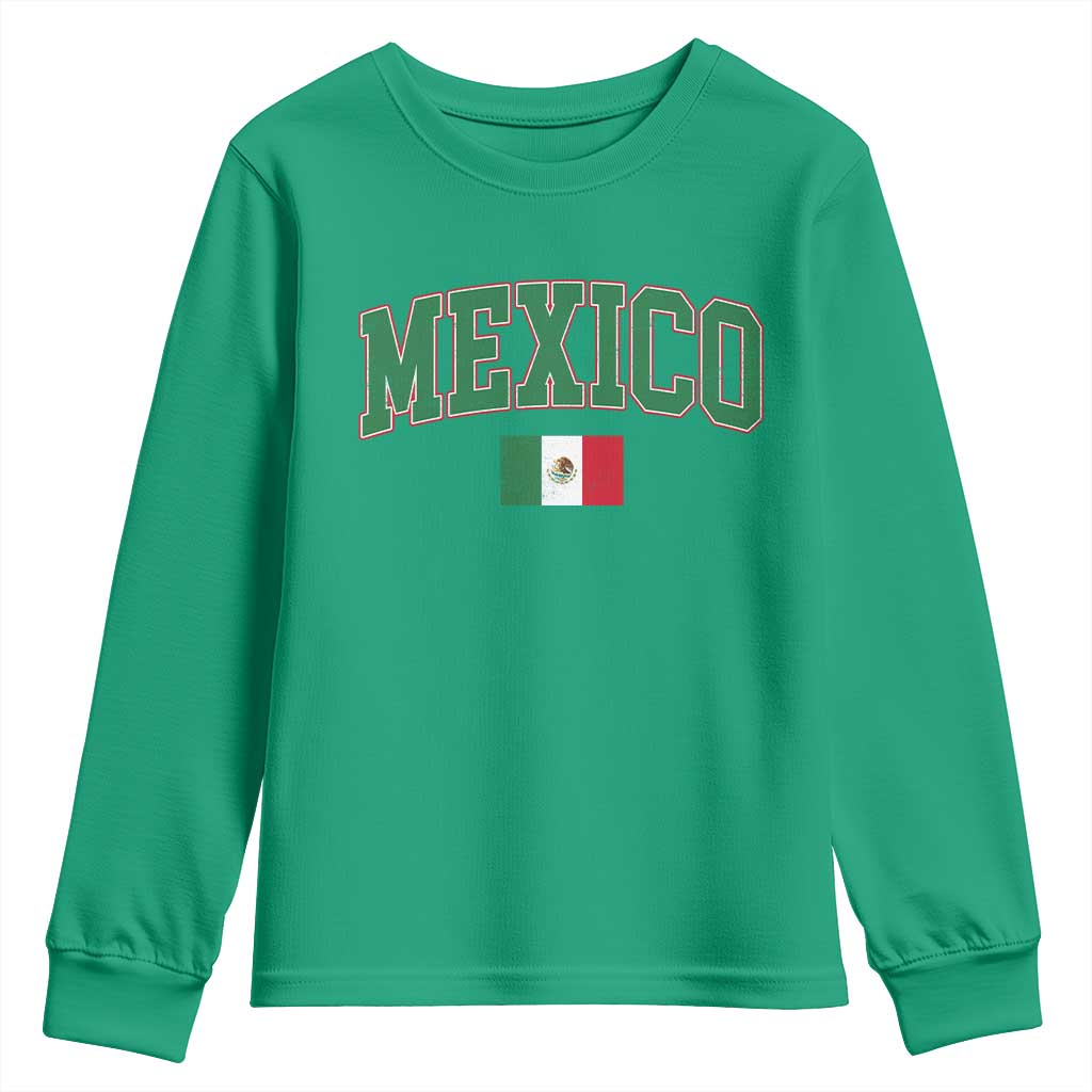 Mexico Flag Vintage Mexican Pride Heritage Youth Sweatshirt