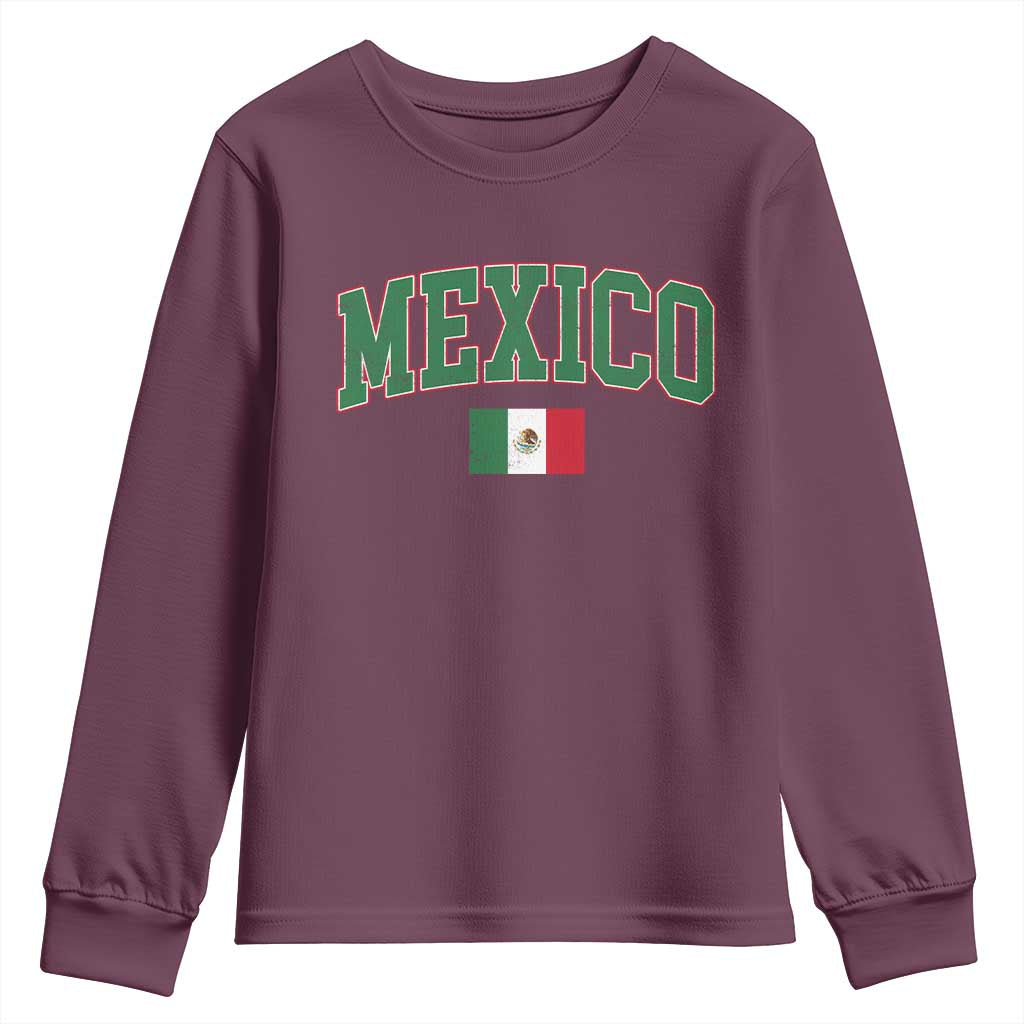 Mexico Flag Vintage Mexican Pride Heritage Youth Sweatshirt