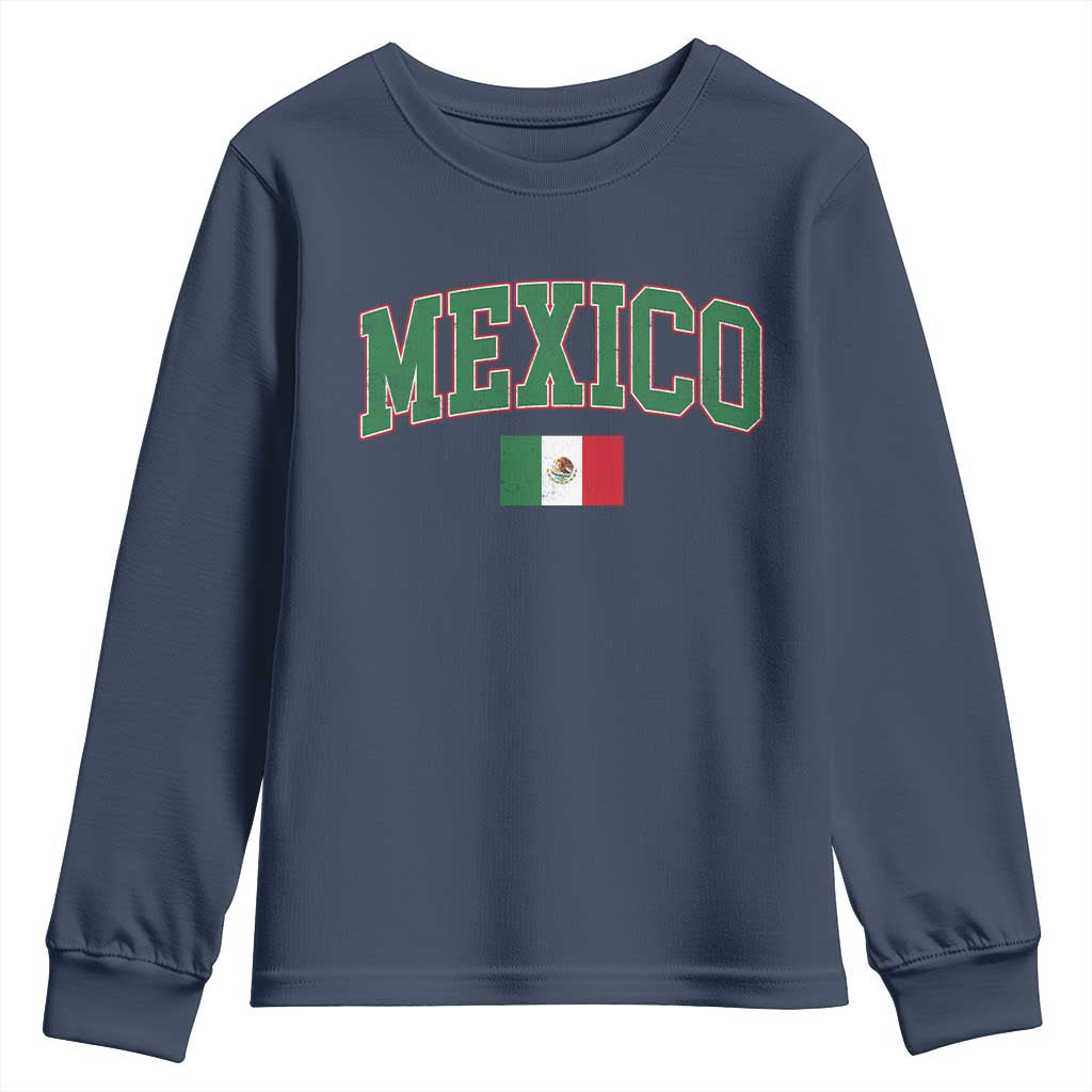 Mexico Flag Vintage Mexican Pride Heritage Youth Sweatshirt
