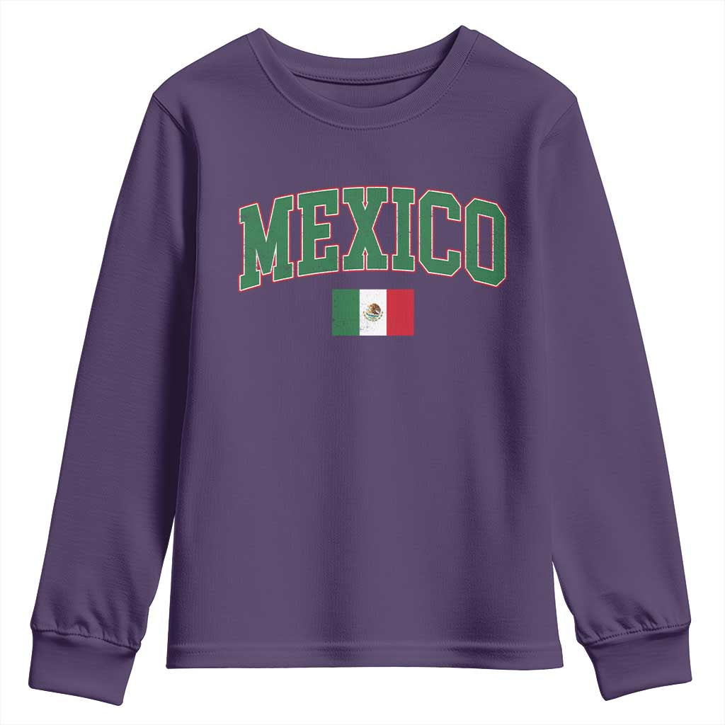 Mexico Flag Vintage Mexican Pride Heritage Youth Sweatshirt