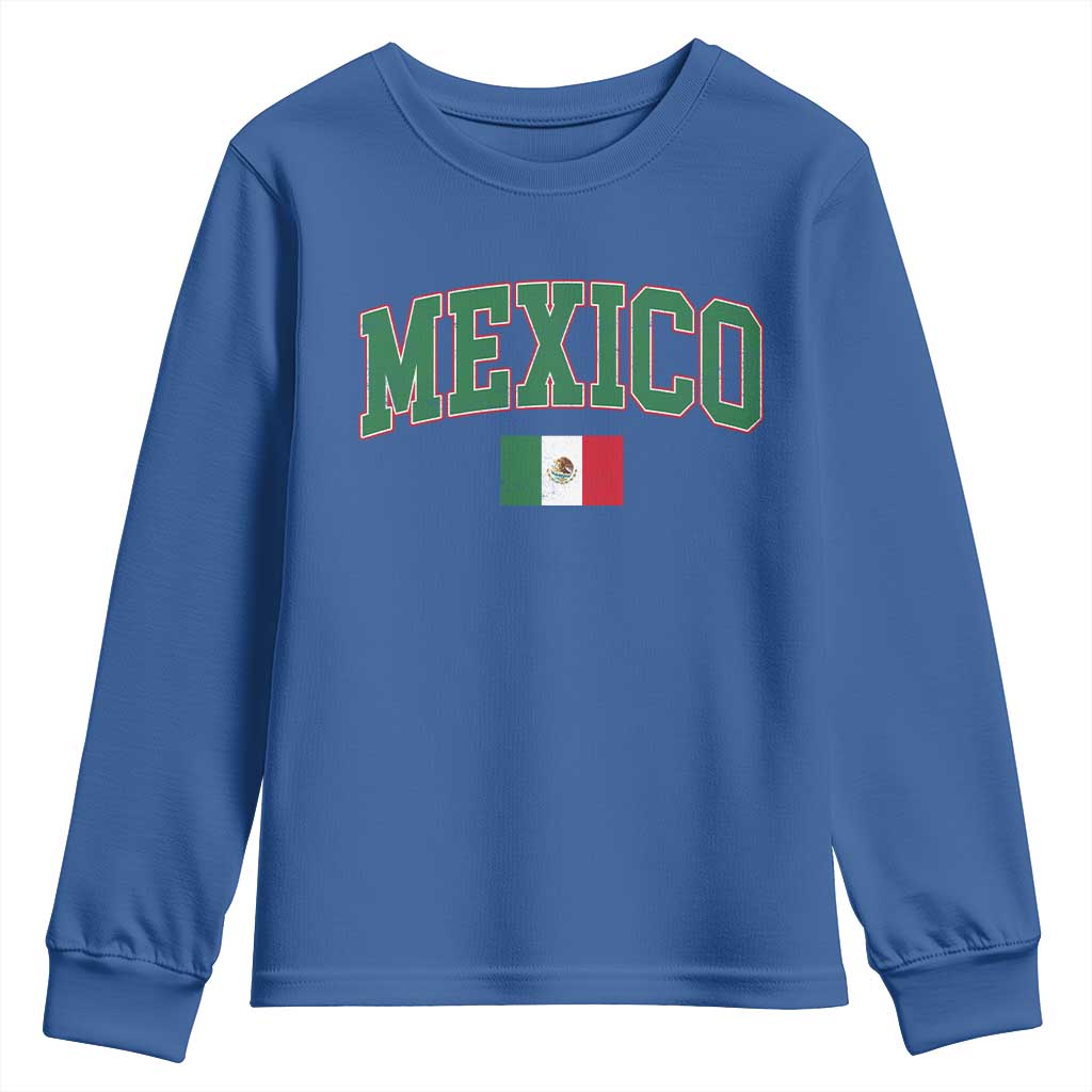 Mexico Flag Vintage Mexican Pride Heritage Youth Sweatshirt
