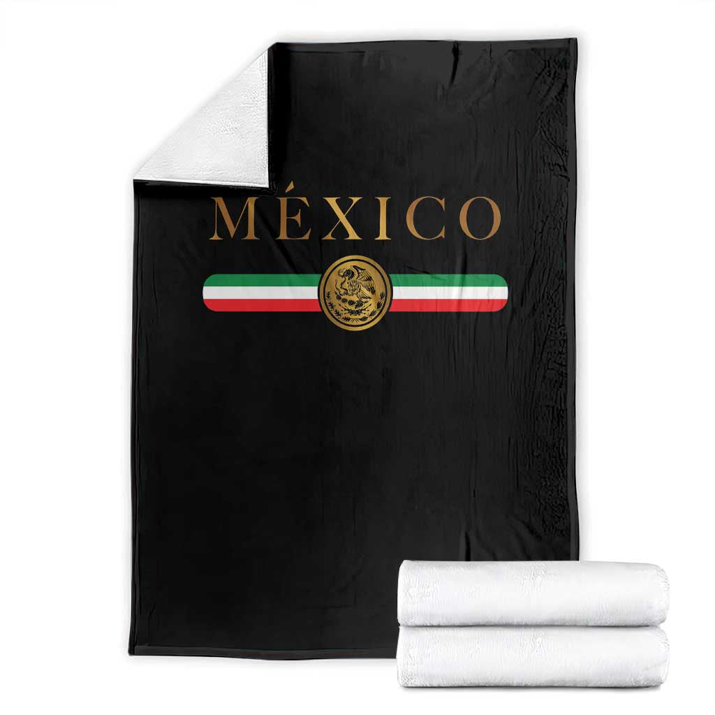 Mexican Heritage Pride Throw Blanket Mexico Vintage Flag Coat of Arms Graphic