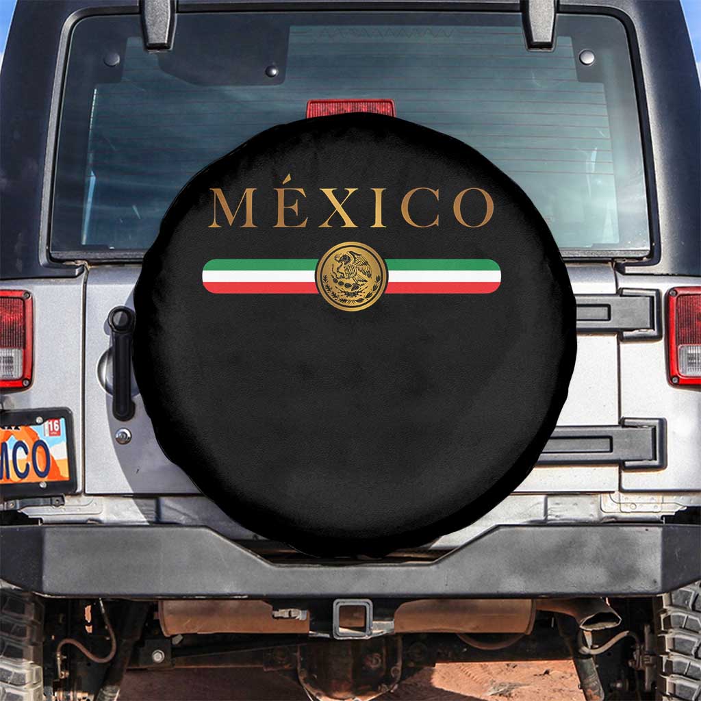 Mexican Heritage Pride Spare Tire Cover Mexico Vintage Flag Coat of Arms Graphic